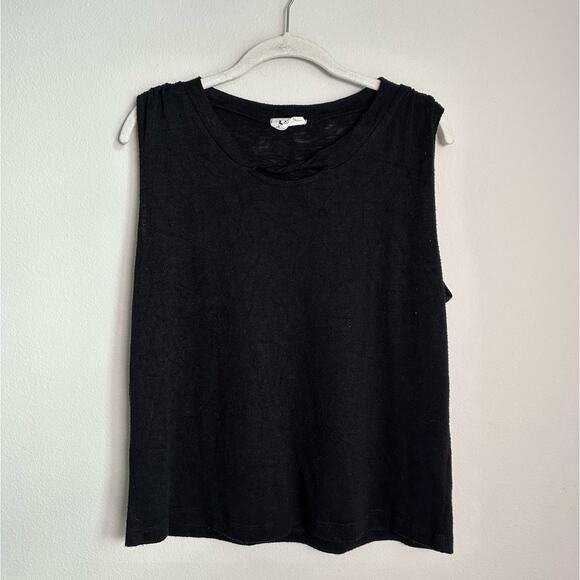 LNA Black Twist Collar Tank Top Women's Large - Picture 1 of 5